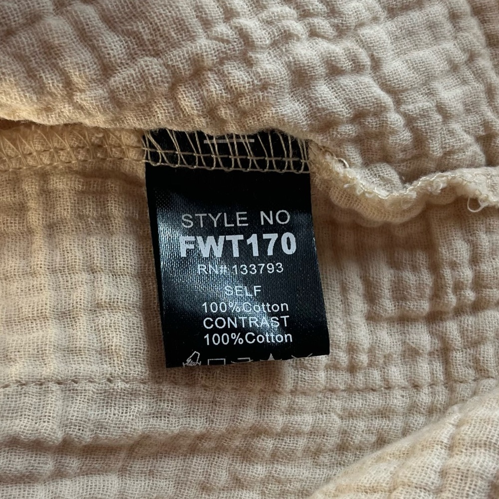POL Gauze Style Raw Hem Open Face Shacket Size Medium - Picture 5 of 13